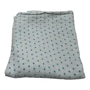 Aden & Anais Tiny Blue Stars Cotton Muslin Swaddle Baby Blanket